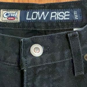 Cruel Girl Black Denim Low Rise Slim Jeans